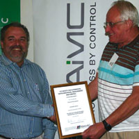 Eric Carter (right) thanks Paulo after the presentation.